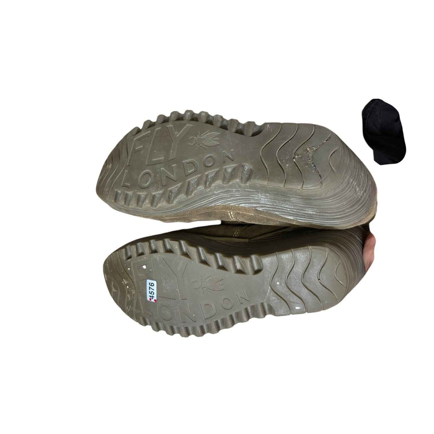 Fly London Brown Suede Ankle Booty with Lace Up Back Sz 8.5