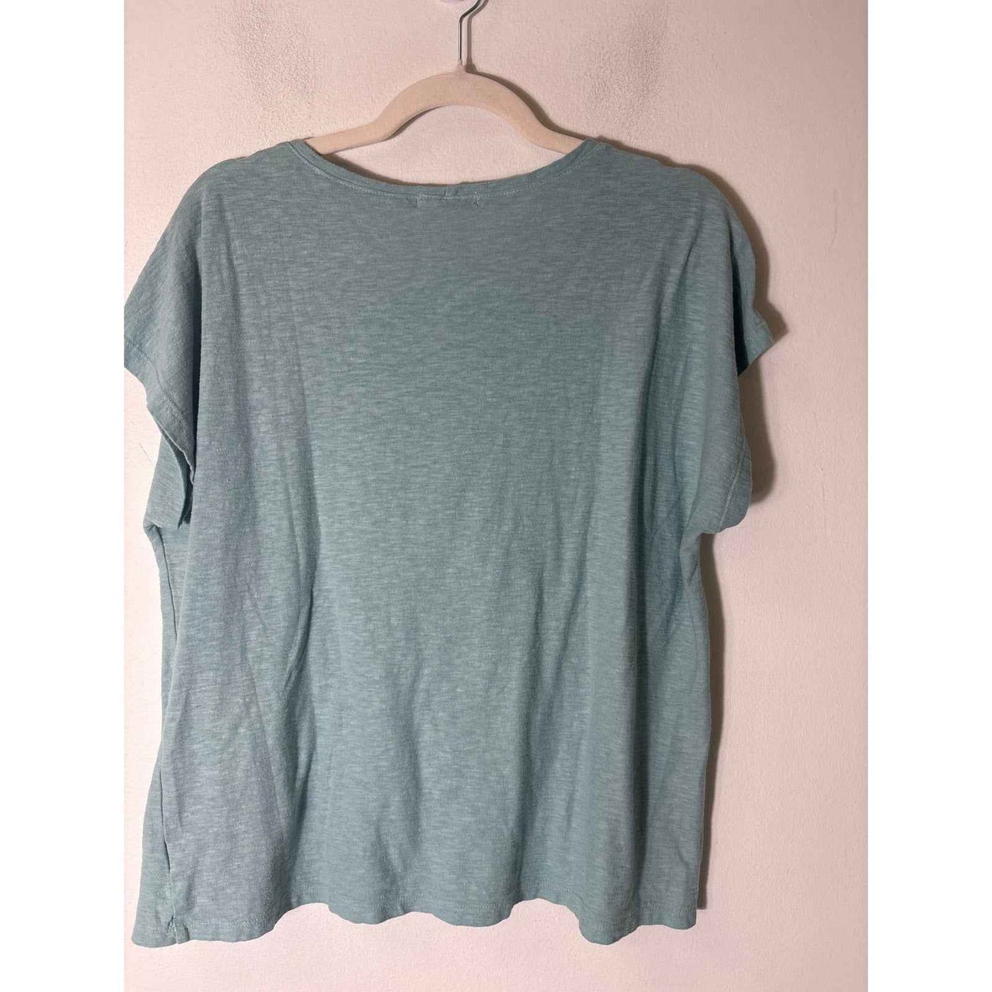 Ex Voto Teal Blue Short Sleeve Boxy T-shirt Sz M