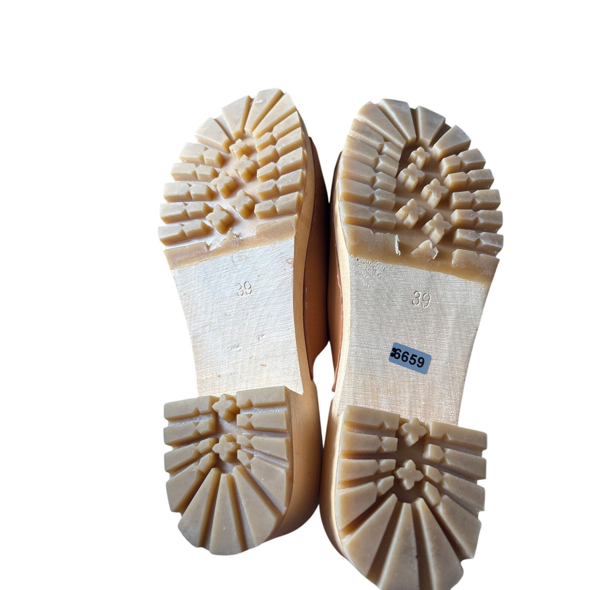 Hasbeens Swedish Wooden Sole Leather Sandal Sz 39 (8.5)