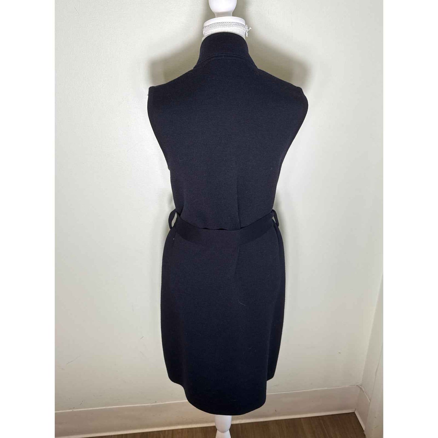 Tory Burch Black Sleeveless Knit Sweater Dress Sz S/P