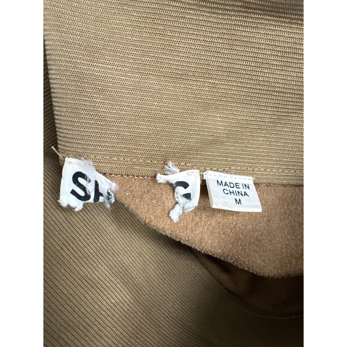 Shug Tan Faux Suede Mini Skirt Sz M