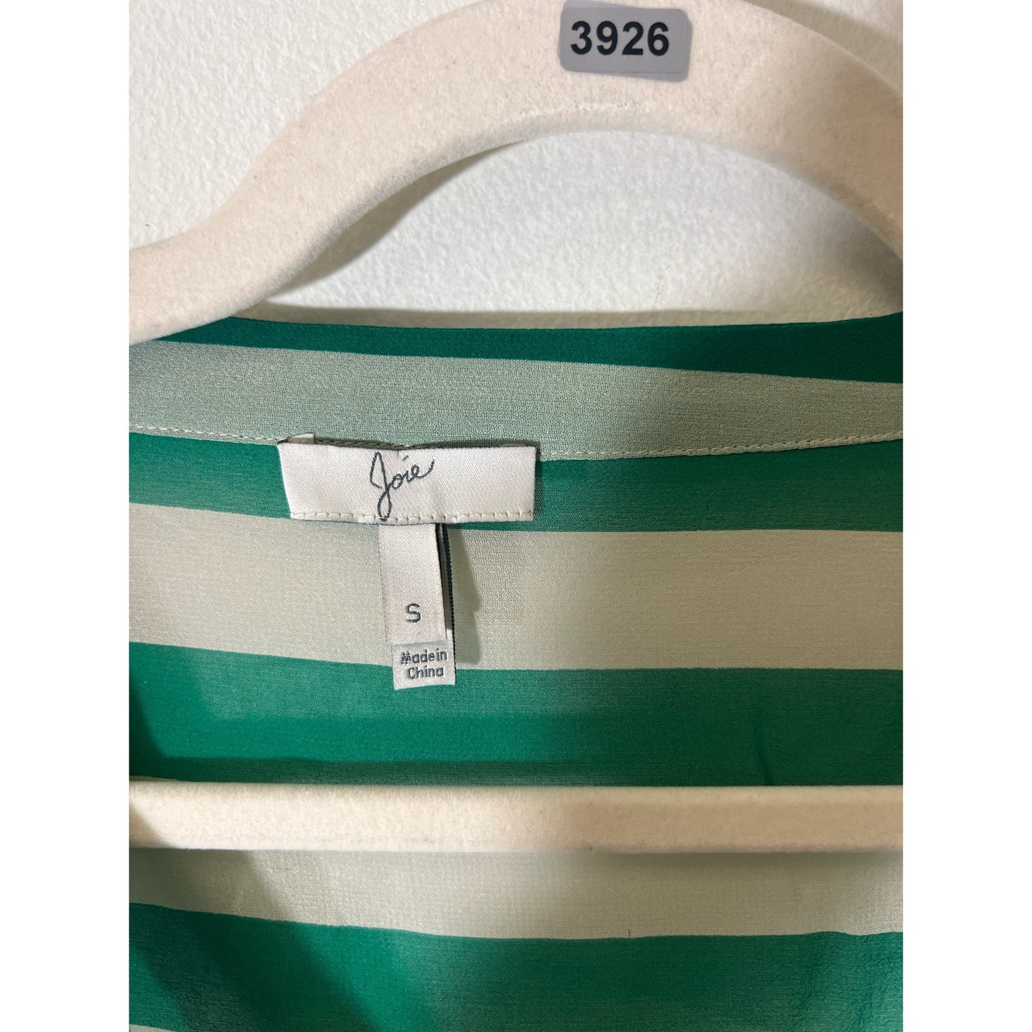 Joie Sheer Stripe Long Sleeve Blouse Sz S