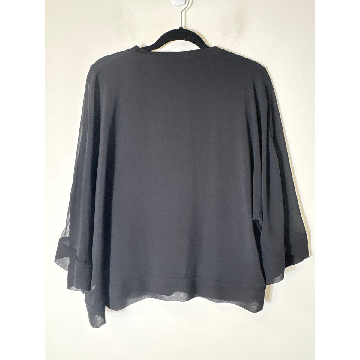 Zara Woman Black Poncho Style Shirt Sz S