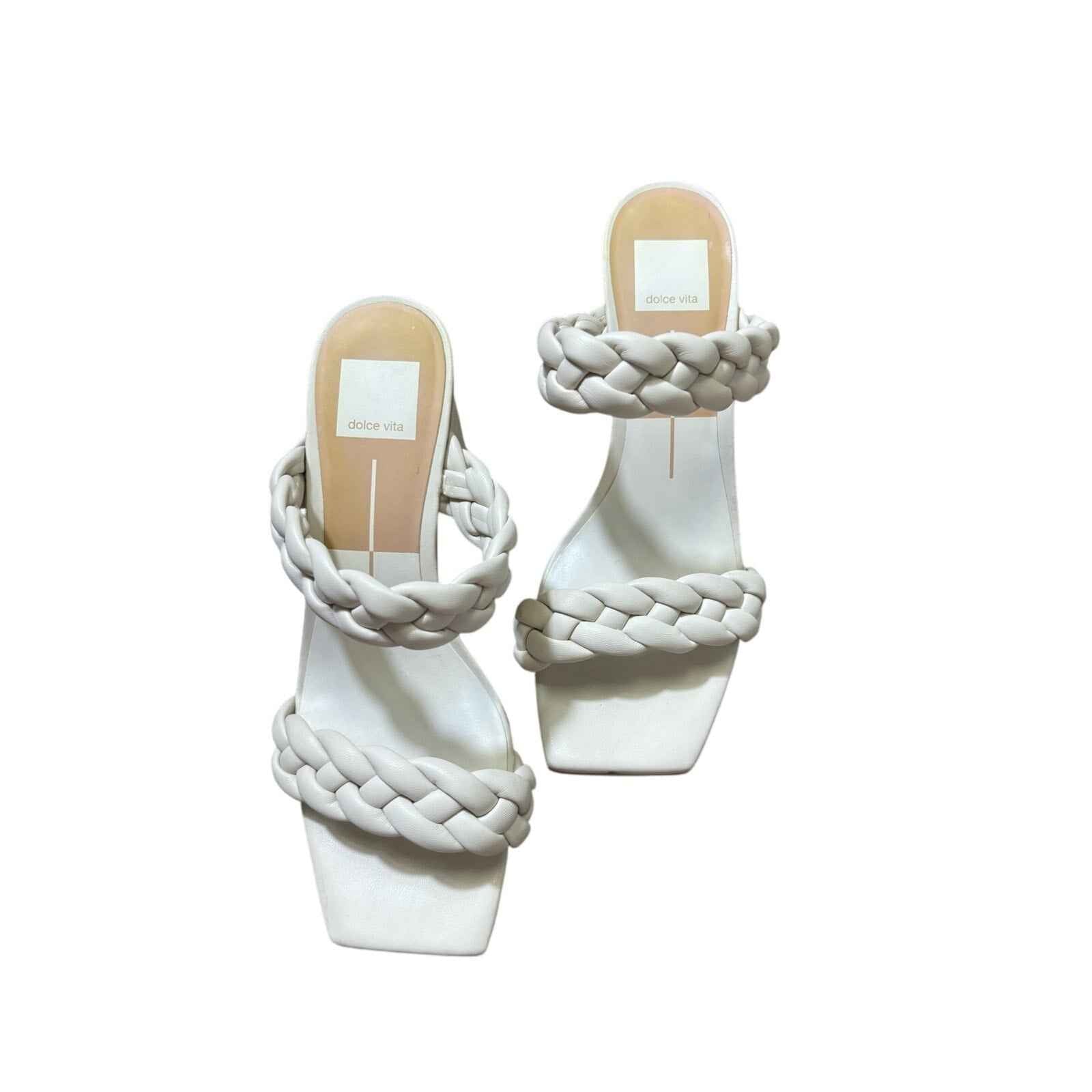 Dolce Vita Cream Braided Strap Sandals Sz 8