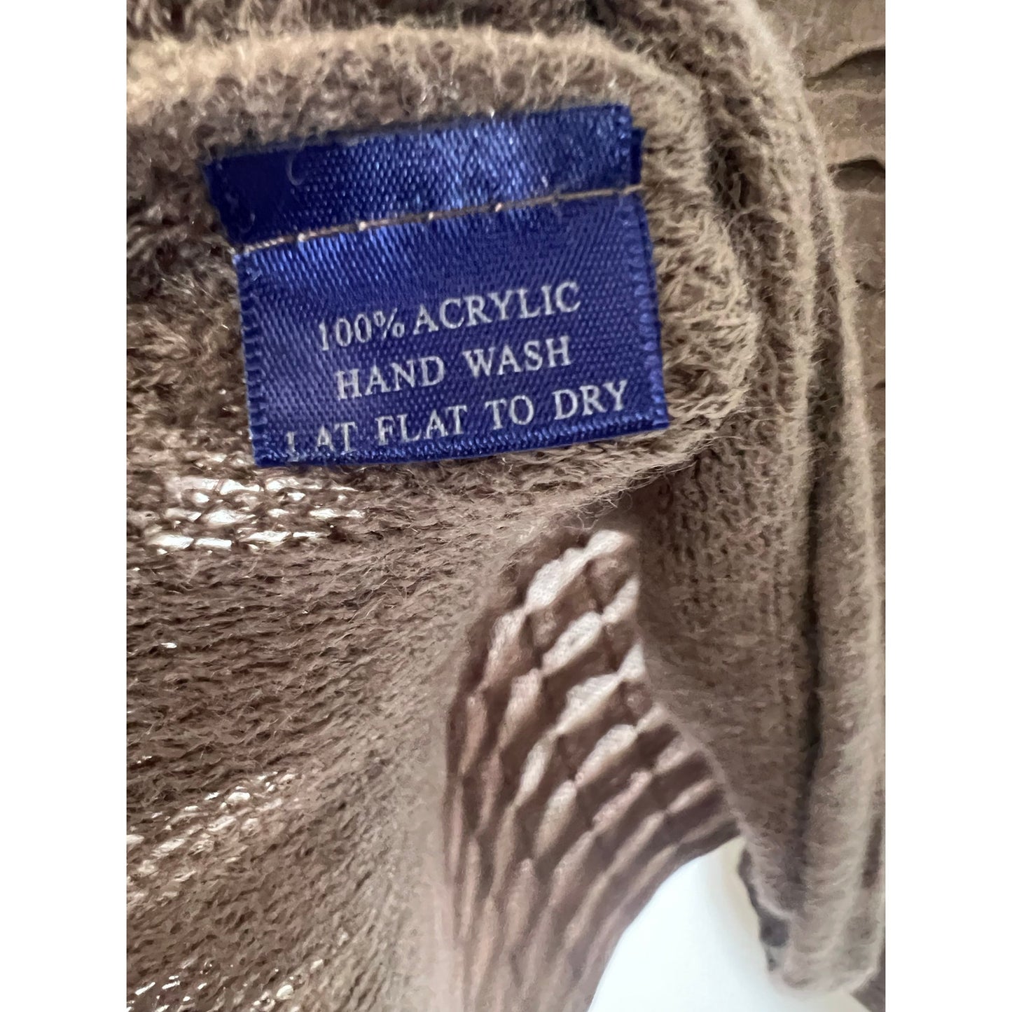 Elle Tian Brown Cowl Neck Poncho Sweater Sz One Size