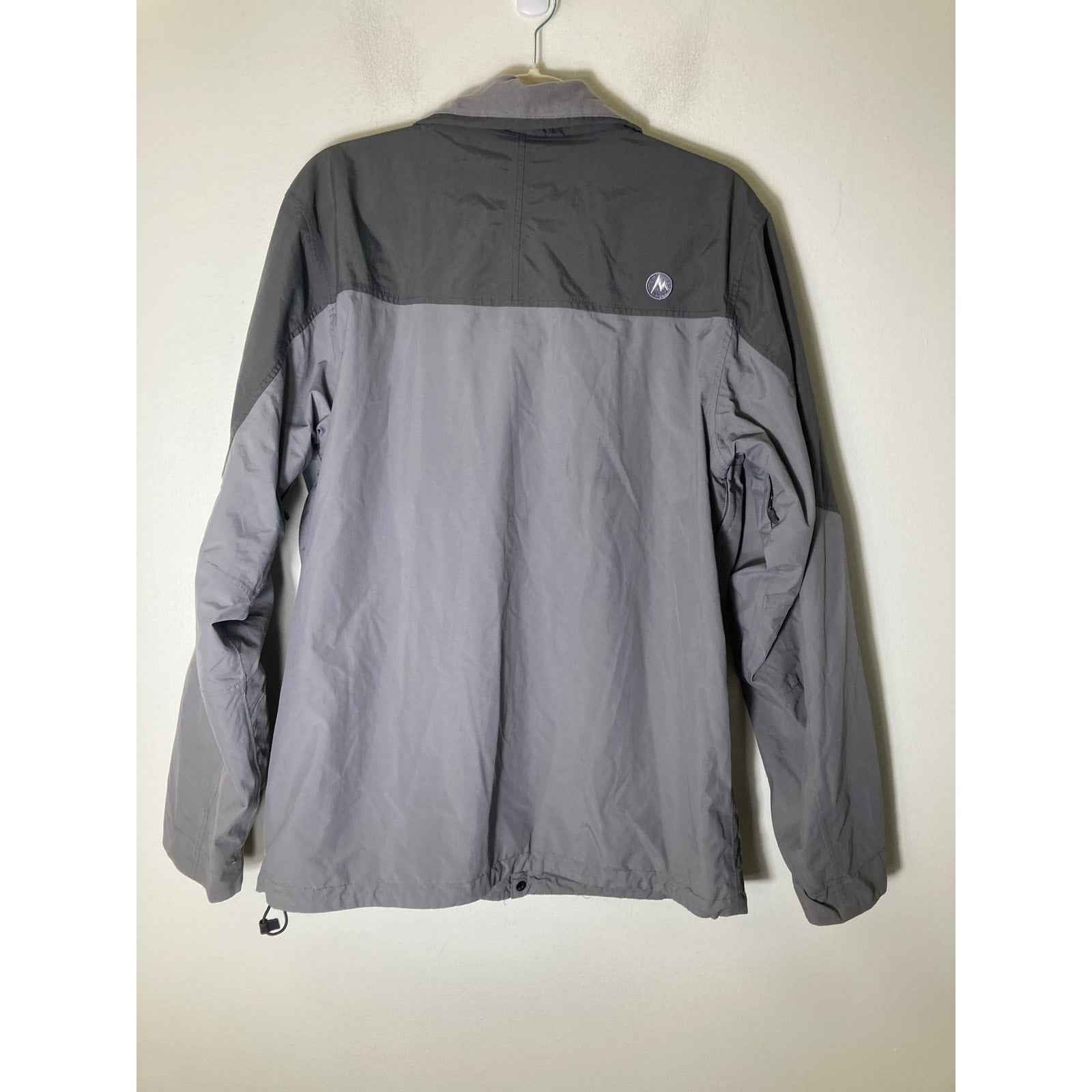 Men's Marmot Gray Long Sleeve Medium Weight Rain Coat Sz M