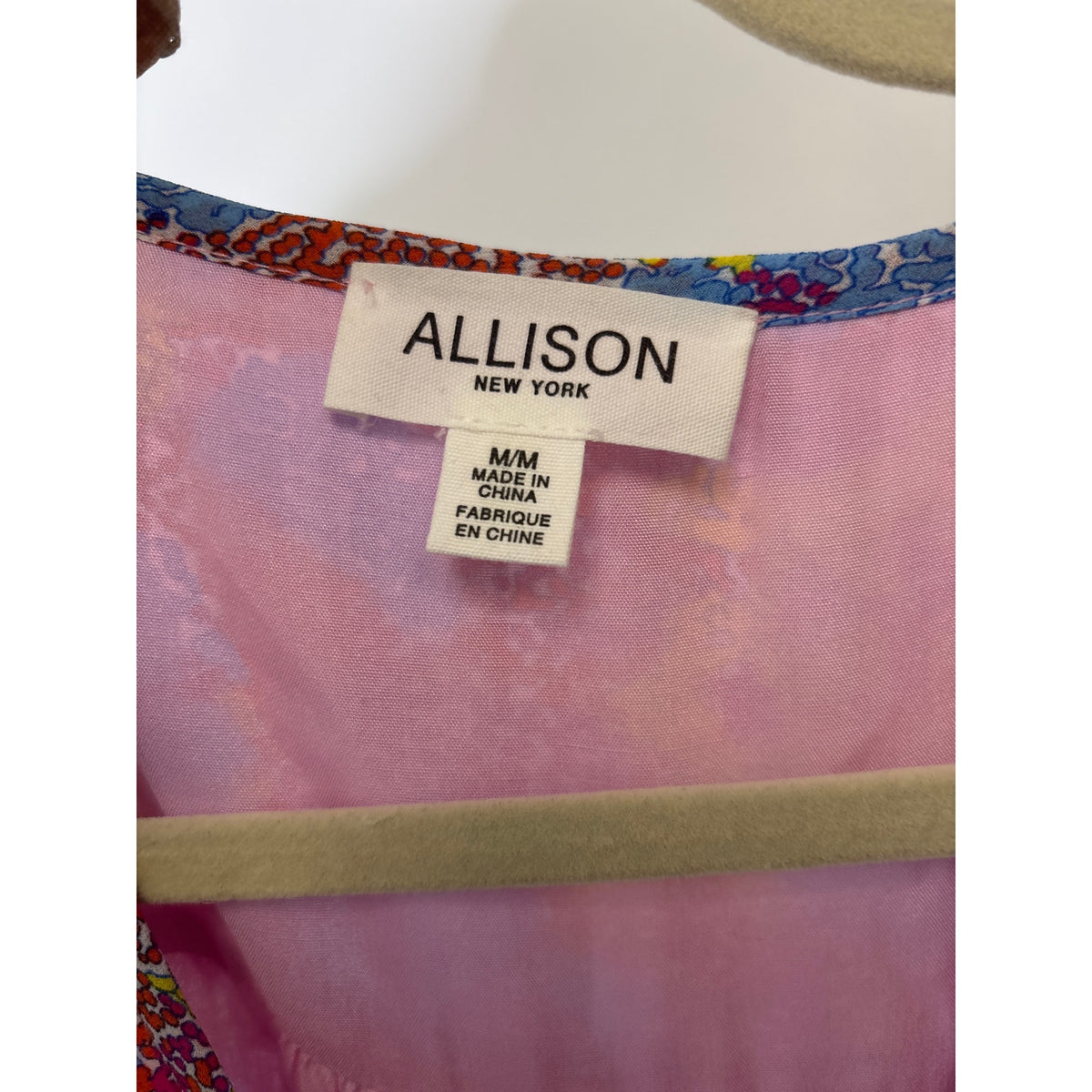 Allison New York Multicolor Long Sleeve Tiered Ruffled Maxi Dress Sz M