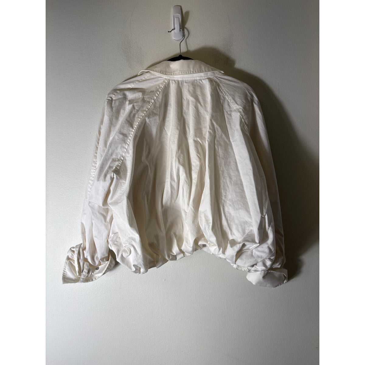 3.1 Phillip Lim Off White Cotton Long Sleeve Bubble Jacket Sz M