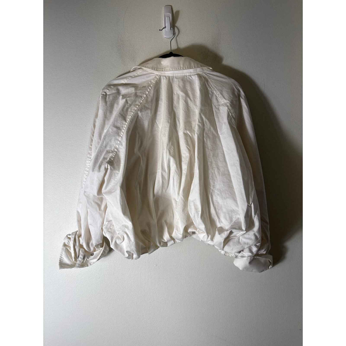 3.1 Phillip Lim Off White Cotton Long Sleeve Bubble Jacket Sz M