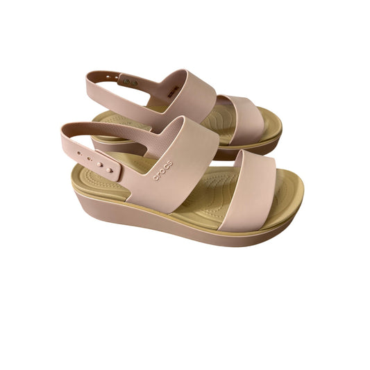 NWOB Crocs Lite Ride Pink Platform Sandal Sz 11W