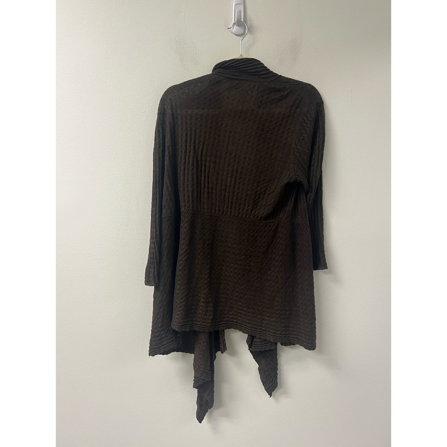 Layfayette 148 Womens Brown Patterned Cardigan Sz M