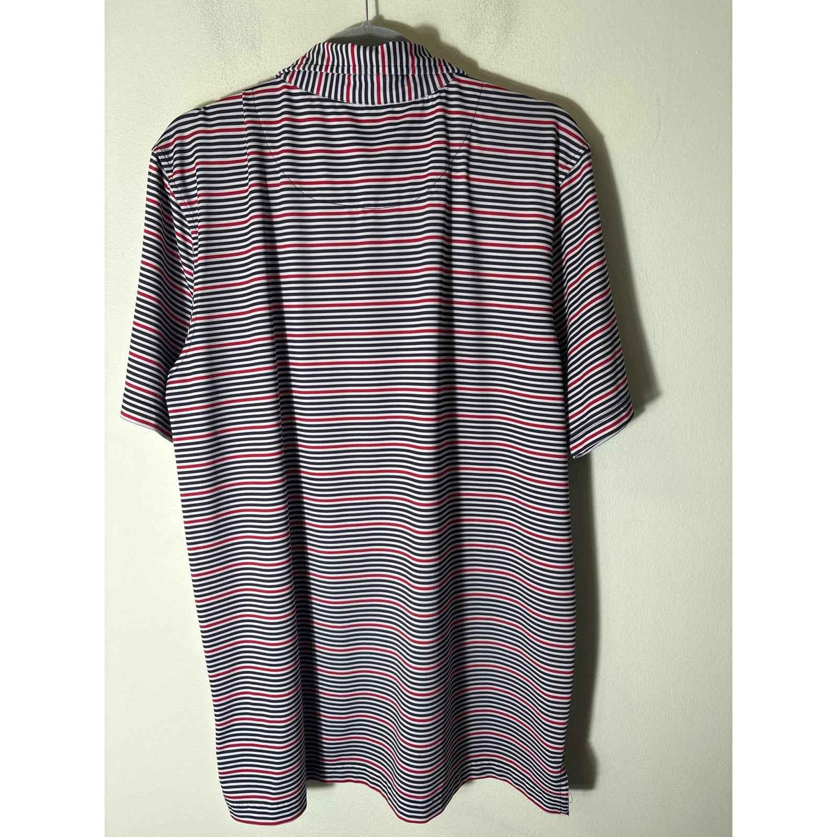 Men's Southern Proper Red White & Blue Striped Golf Shirt Sz XL