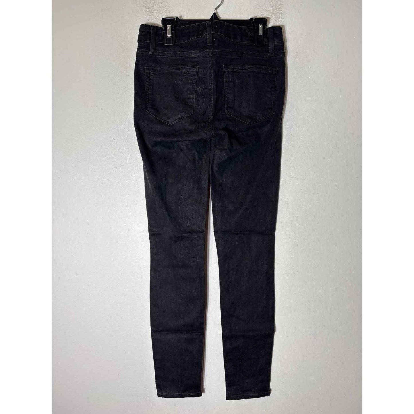 Paige Black Waxed Verdugo Ultra Skinny Jeans Sz 26