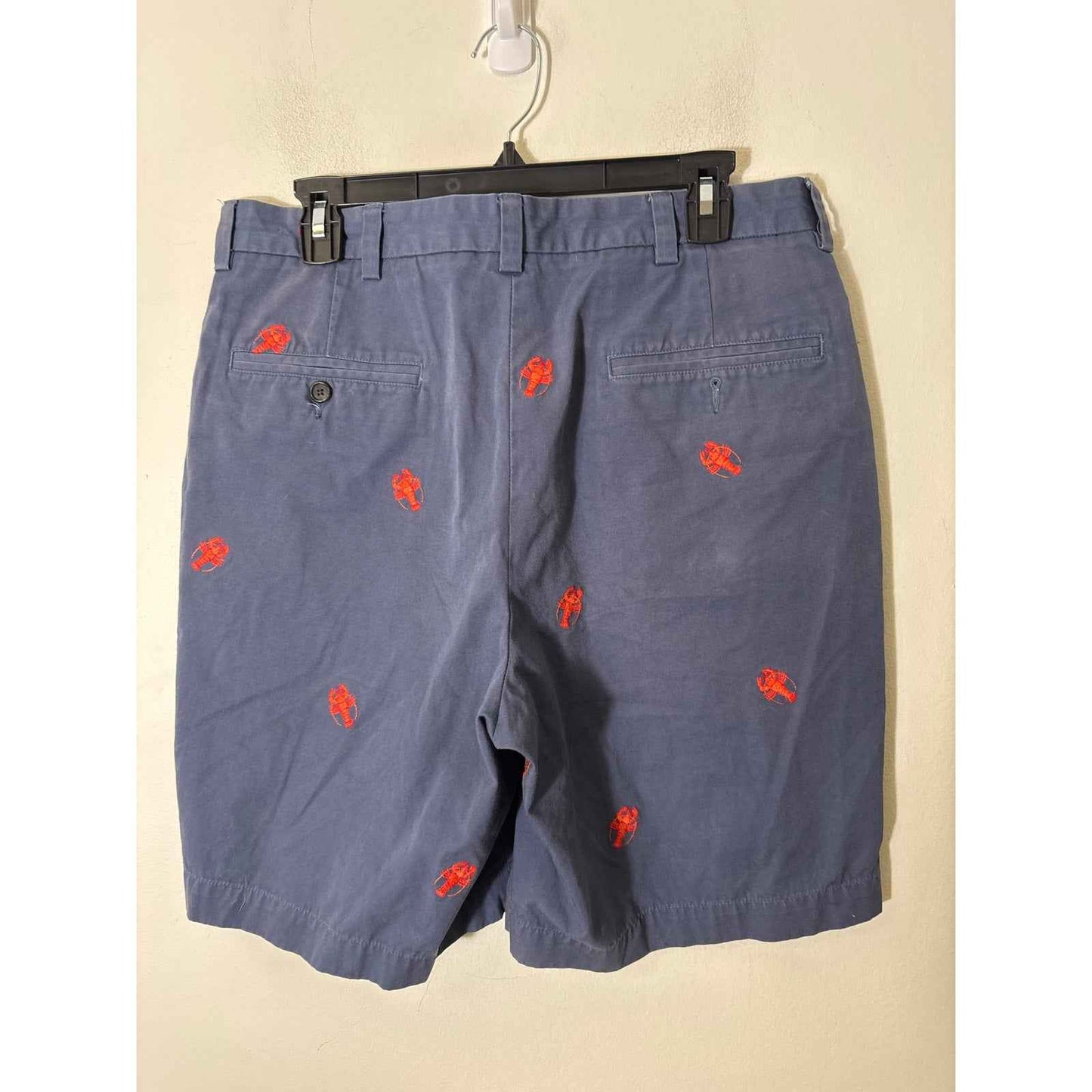 Men's Brooks Brothers 346 Navy Cotton Lobster Shorts Sz 33