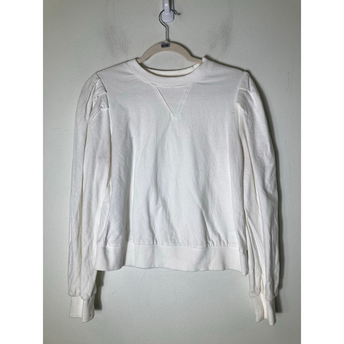 Sugar Lips White Puff Sleeve Sweatshirt Sz XS