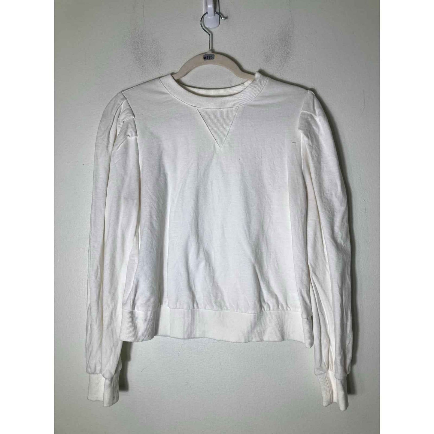 Sugar Lips White Puff Sleeve Sweatshirt Sz XS
