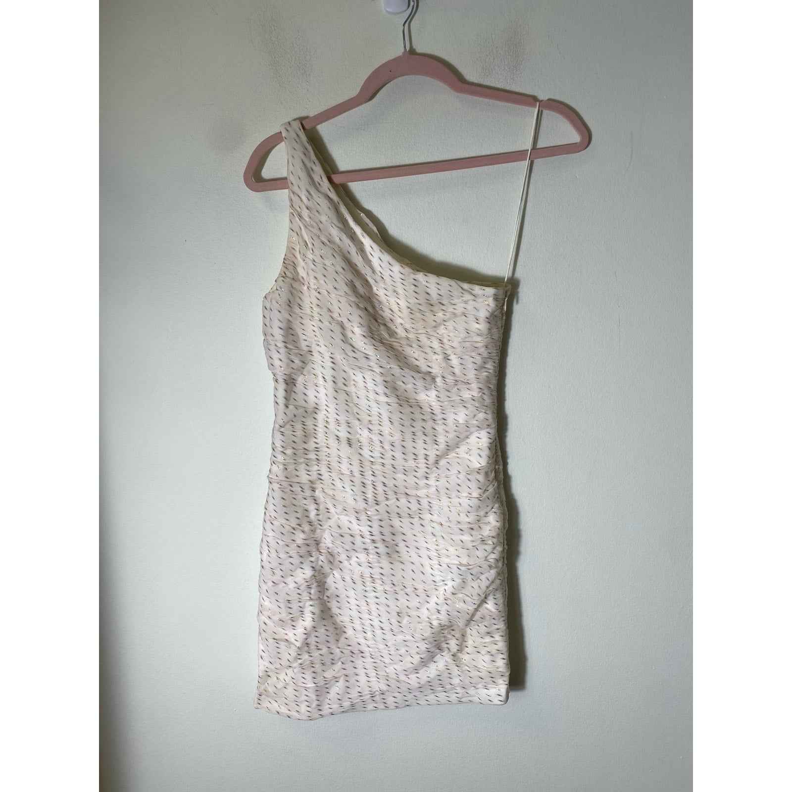 Haney One Shoulder Cocktail Dress Sz 2