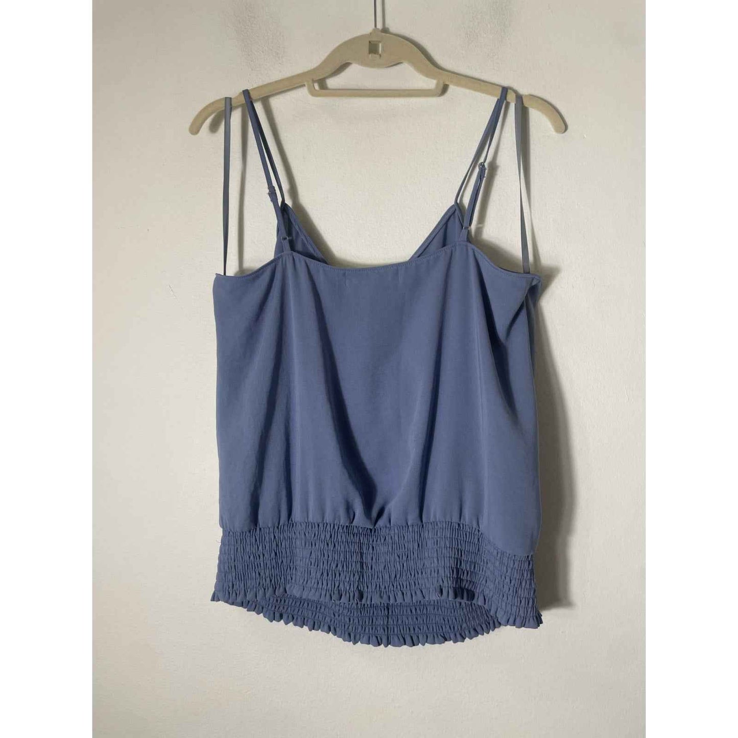 Pants Store Soft Blue Spaghetti Strap Cross Over Blouson Top Sz M