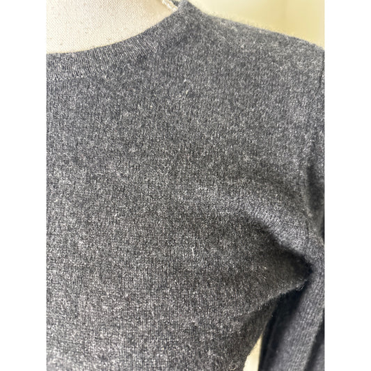 Autumn Cashmere Gray High Low Peplem Sweater Sz S