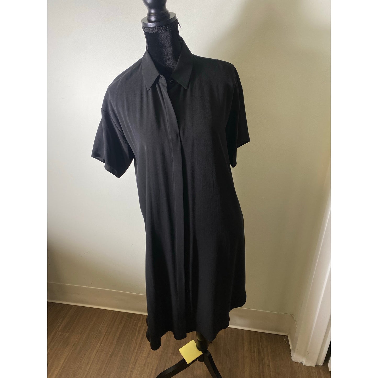 Eileen Fisher Flowy black Button Up Top Sz Petite Small