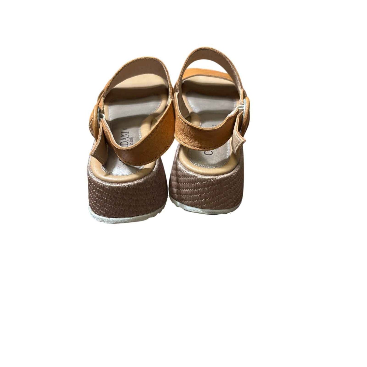 Cordani brown Leather Platform Sandal Sz 39