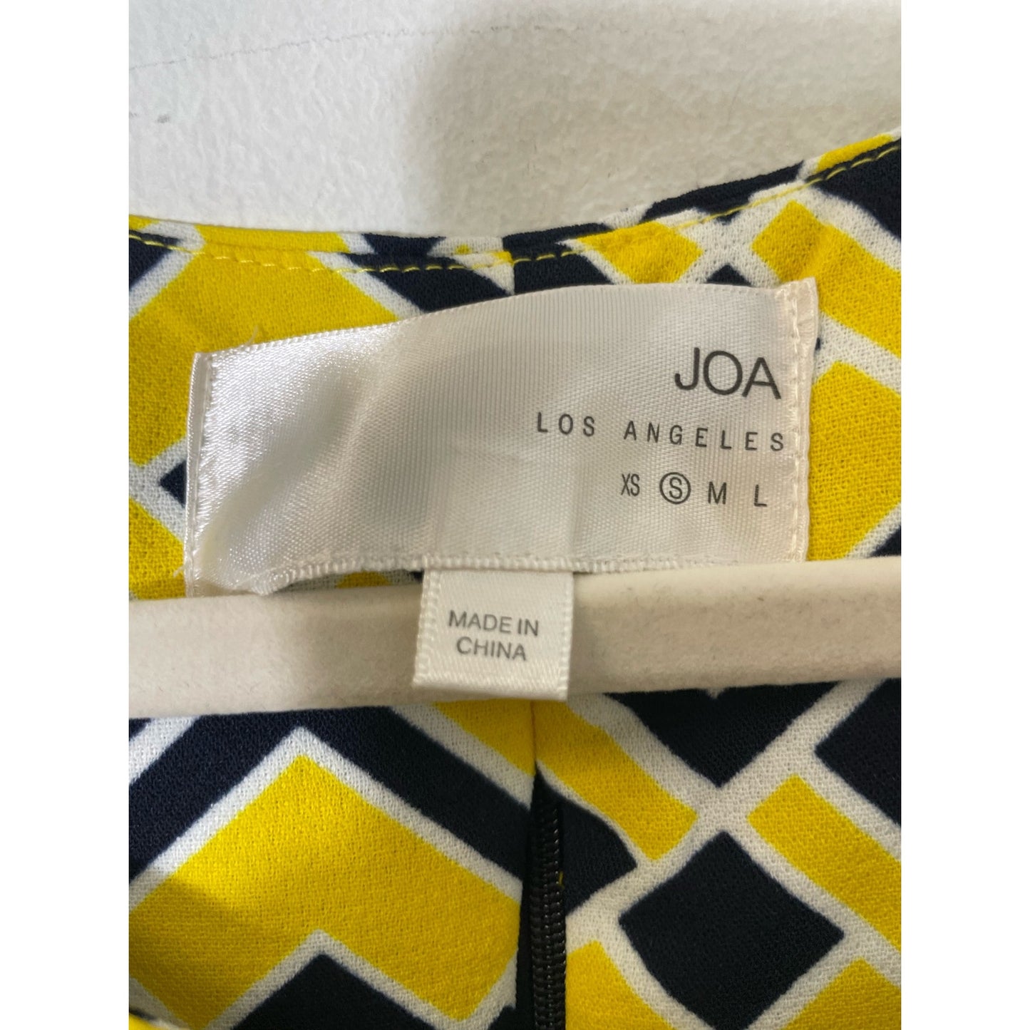JOA Los Angeles Yellow and Navy Sleveless Top Sz S