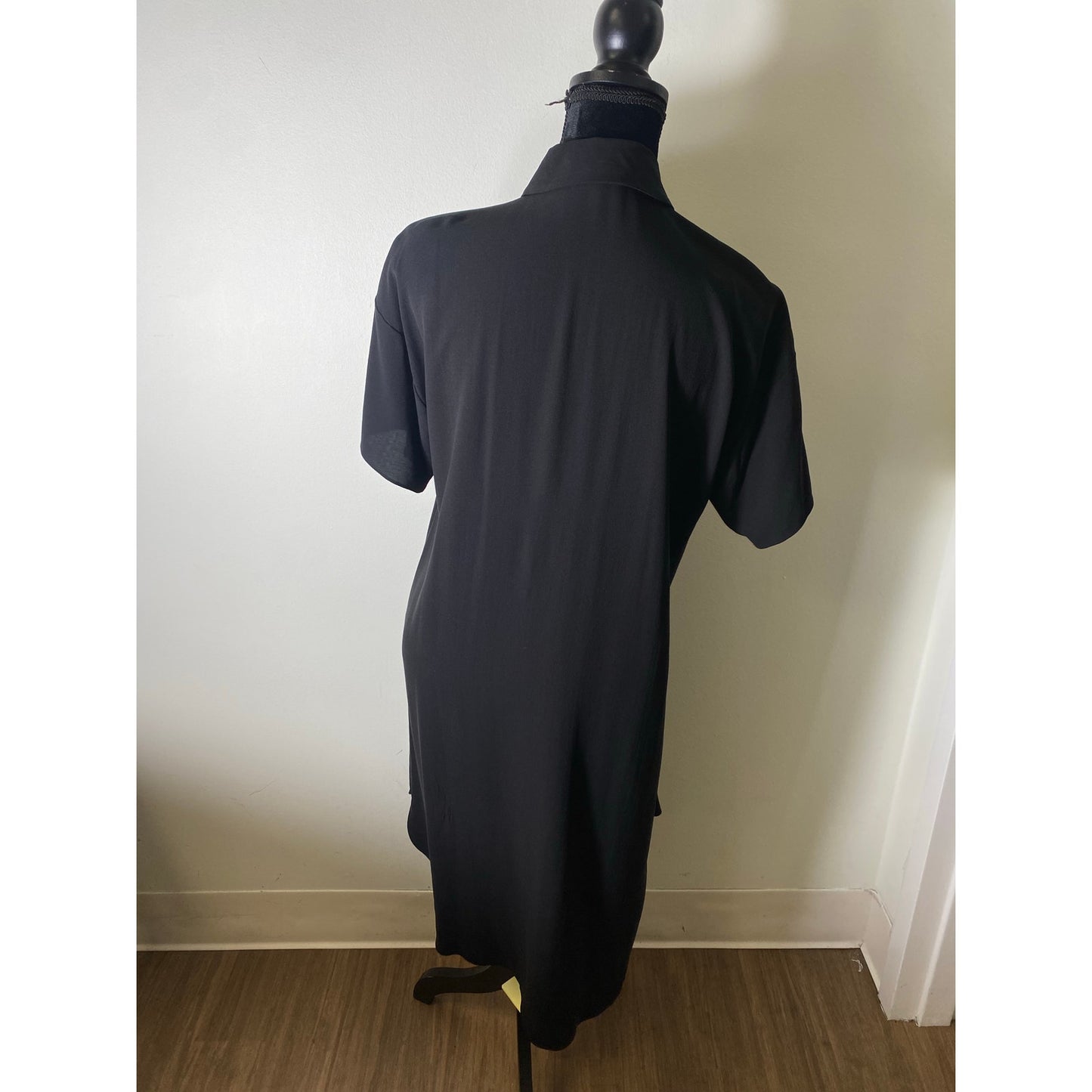 Eileen Fisher Flowy black Button Up Top Sz Petite Small