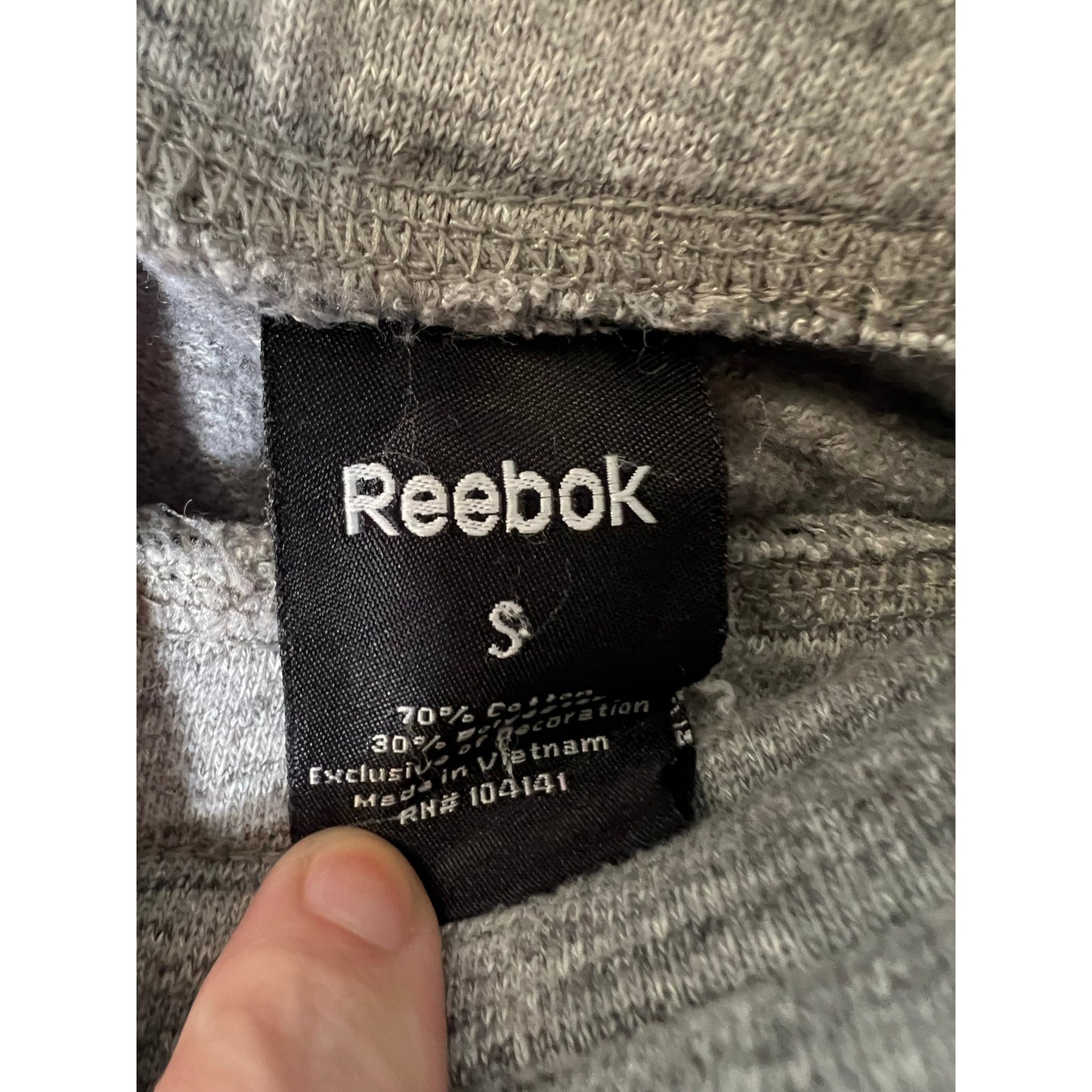 Womens Reebok Grey Athletic Drawstring Joggers Sz S