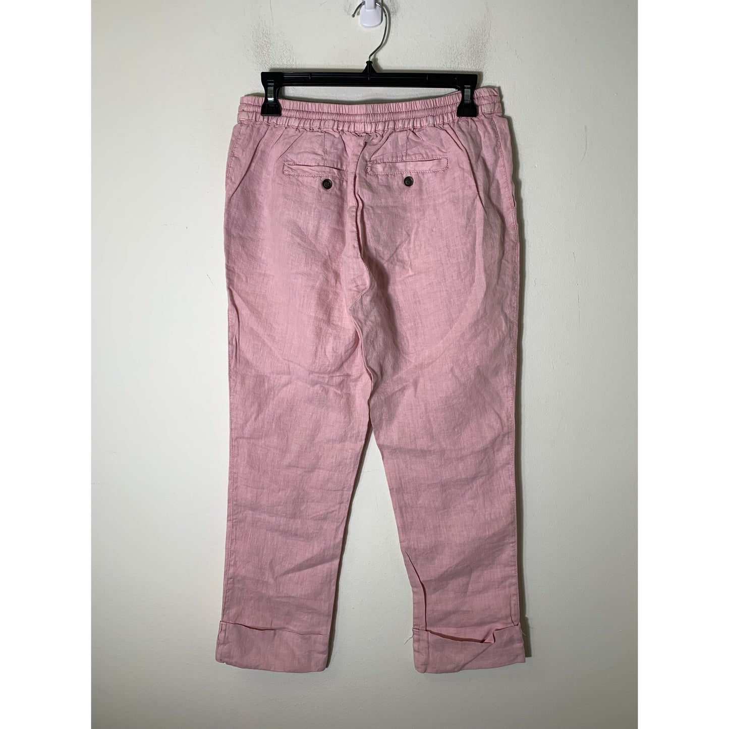 NWT Michael Stars Pink Linen Ankle Length Pants Sz S