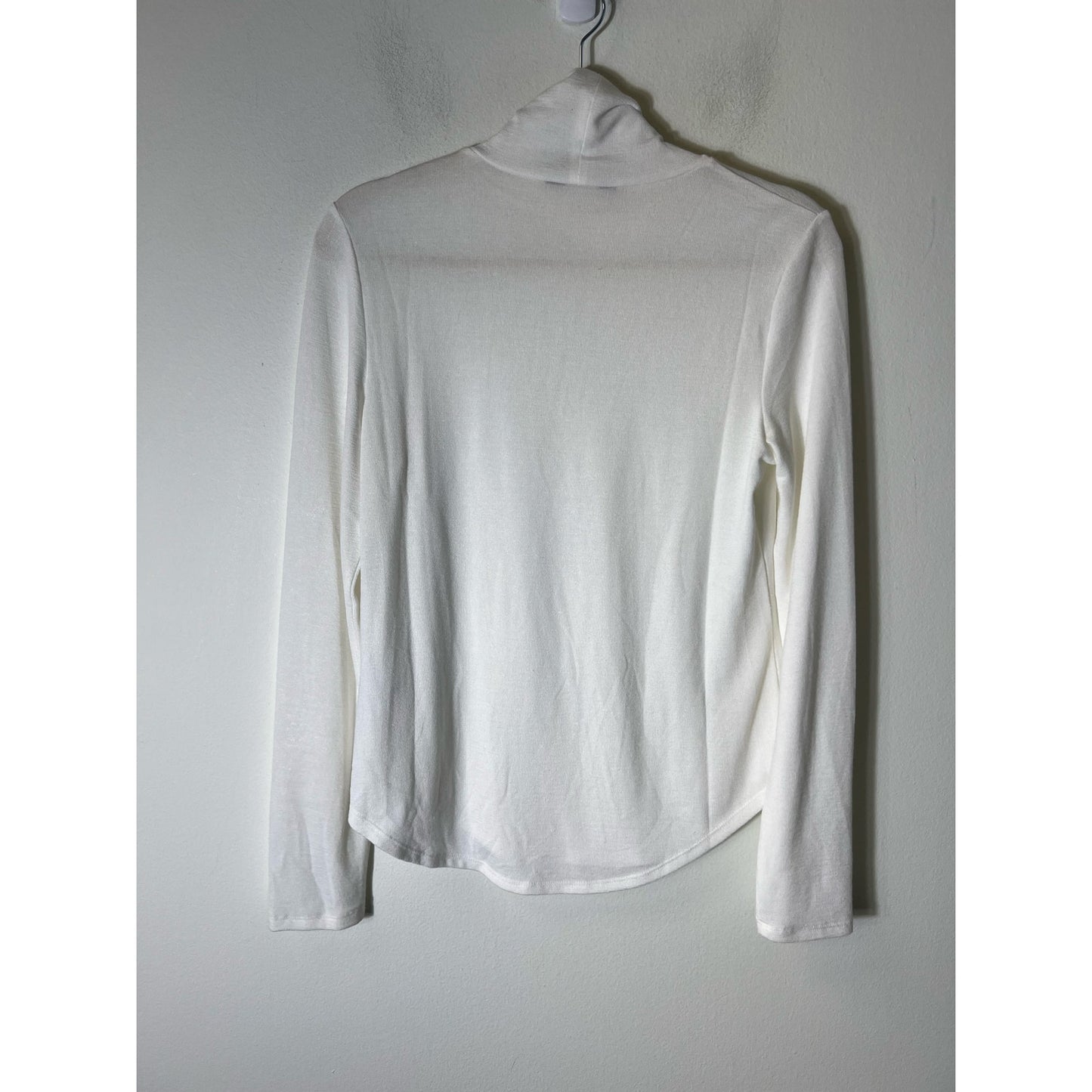Banana Republic Off White Long Sleeve Mock Neck Shirt Sz S