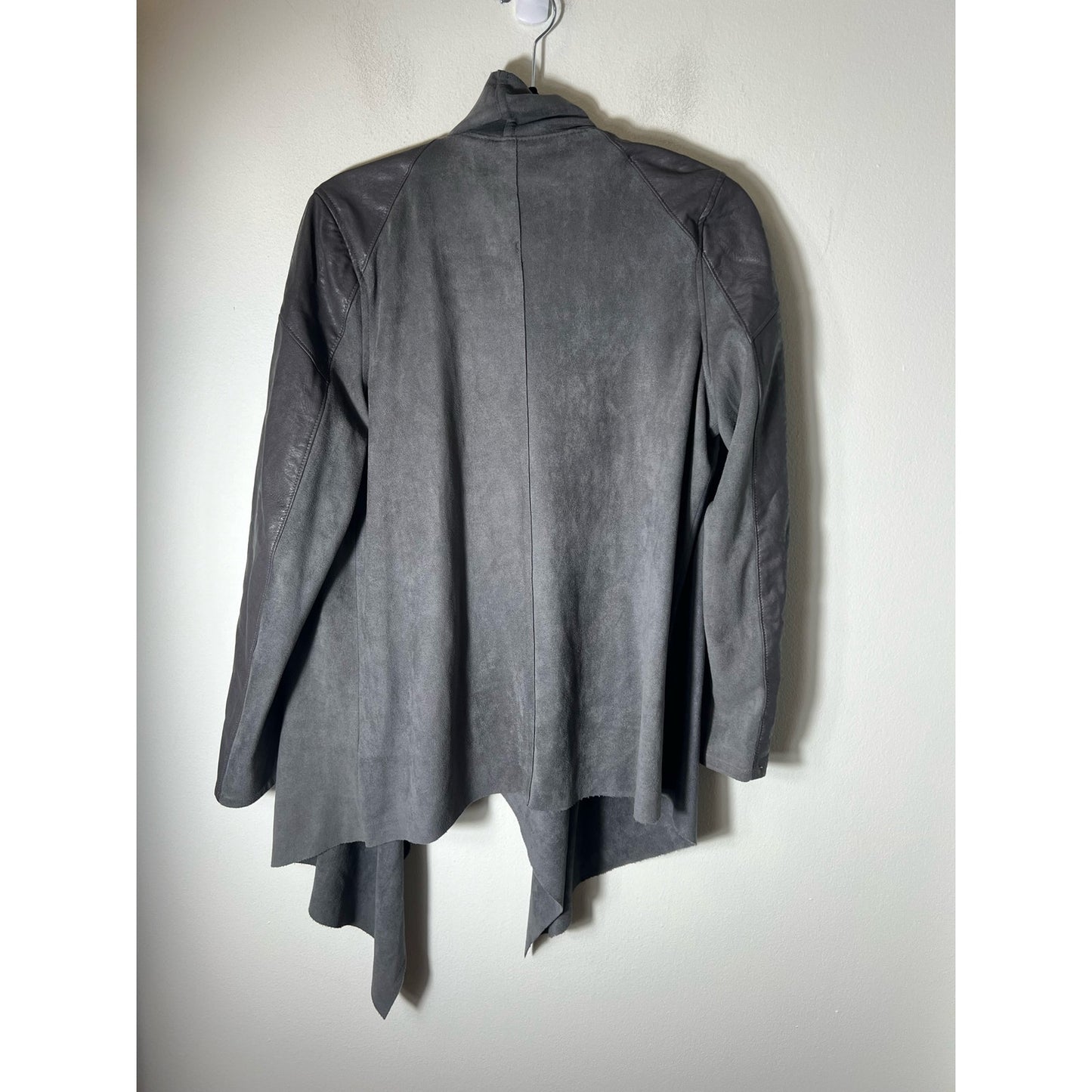 BlankNYC Gray Mixed Media Long Sleeve Cardigan Sz S