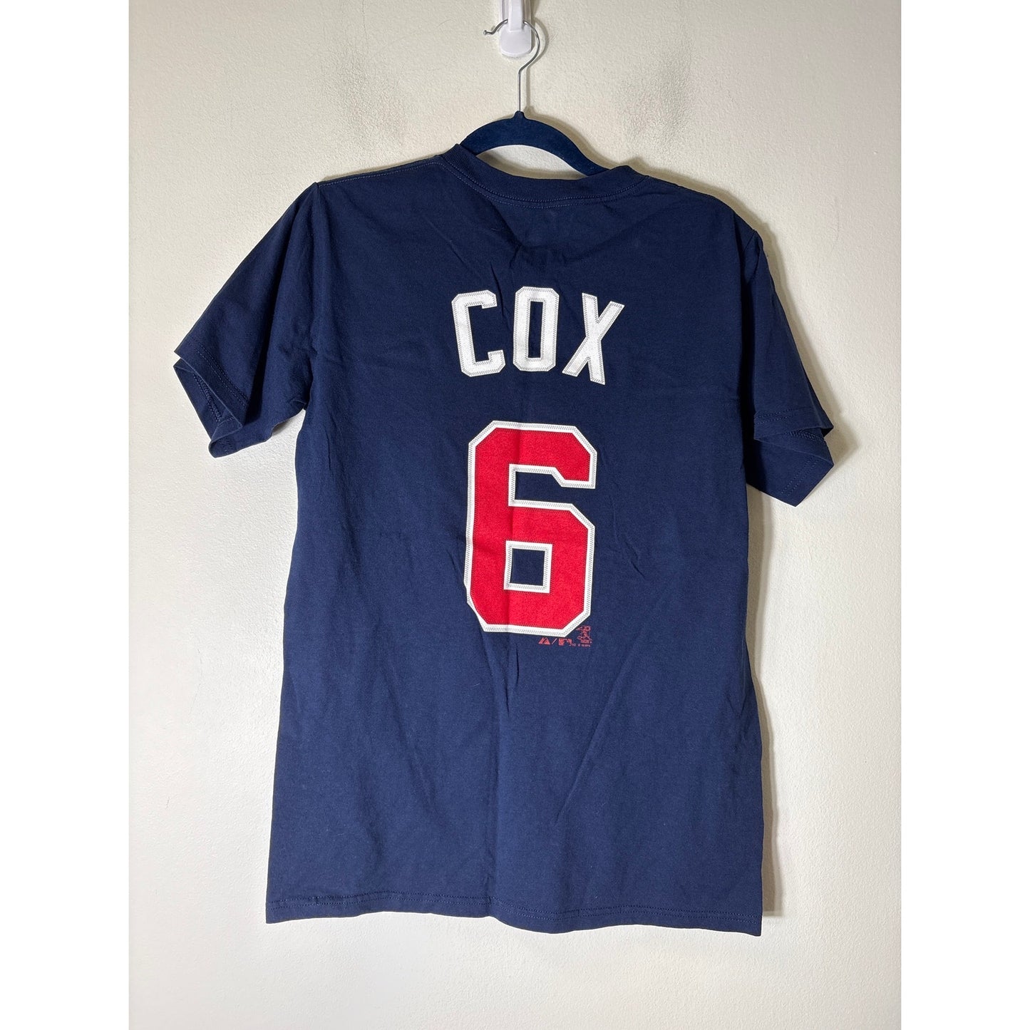 Atlanta Braves Navy "COX" Short Sleeve Tee Shirt Sz S