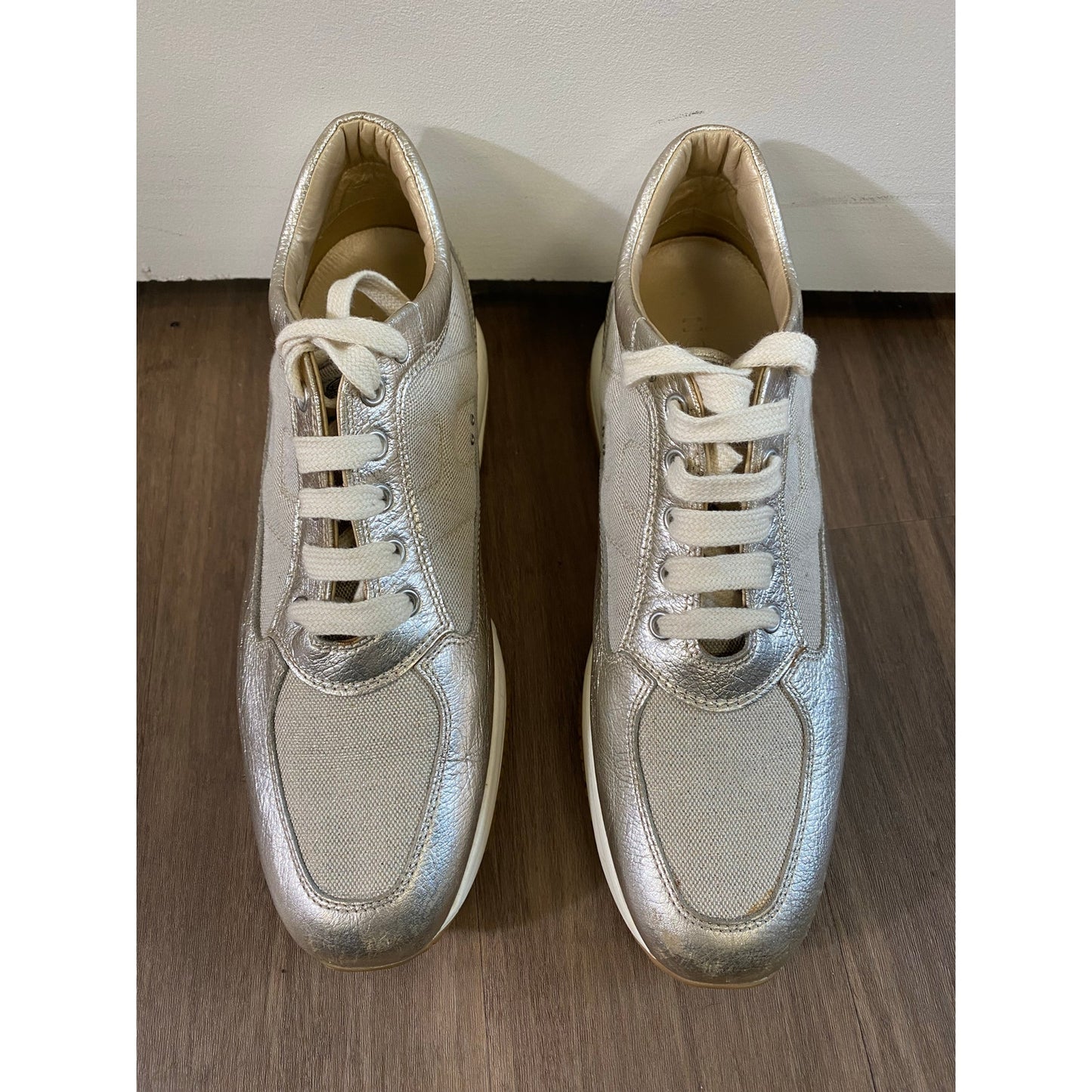 Hoonan Gold Italian Platform Sneakers Sz 10