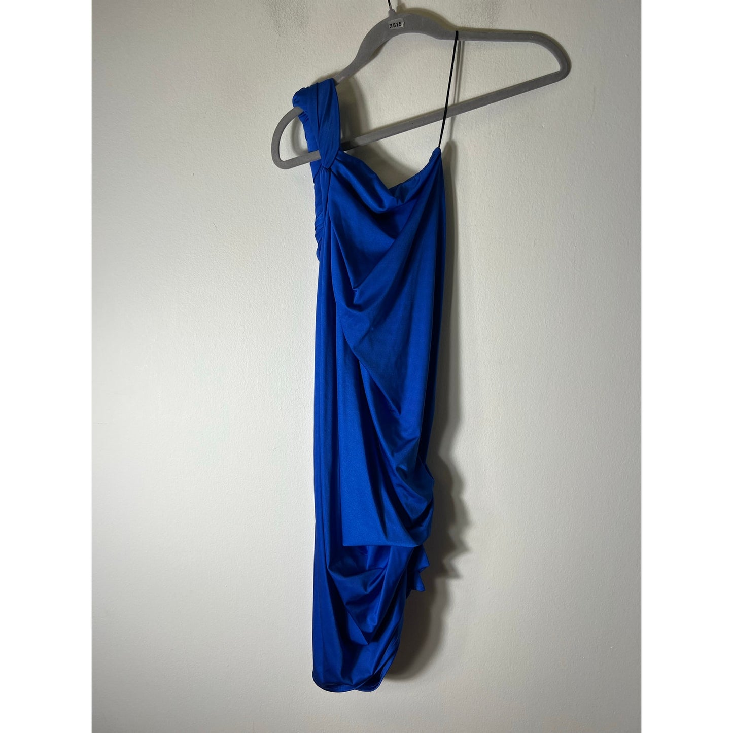 Iodice Cobalt Blue One Shoulder Twist Mini Dress Sz XS