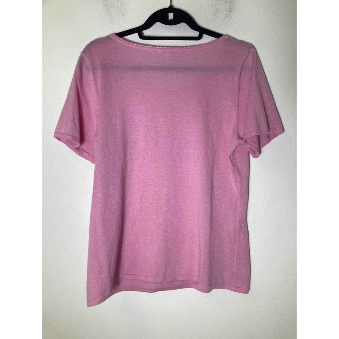 Escada Pink Sleeveless Cashmere Shell Sz 44