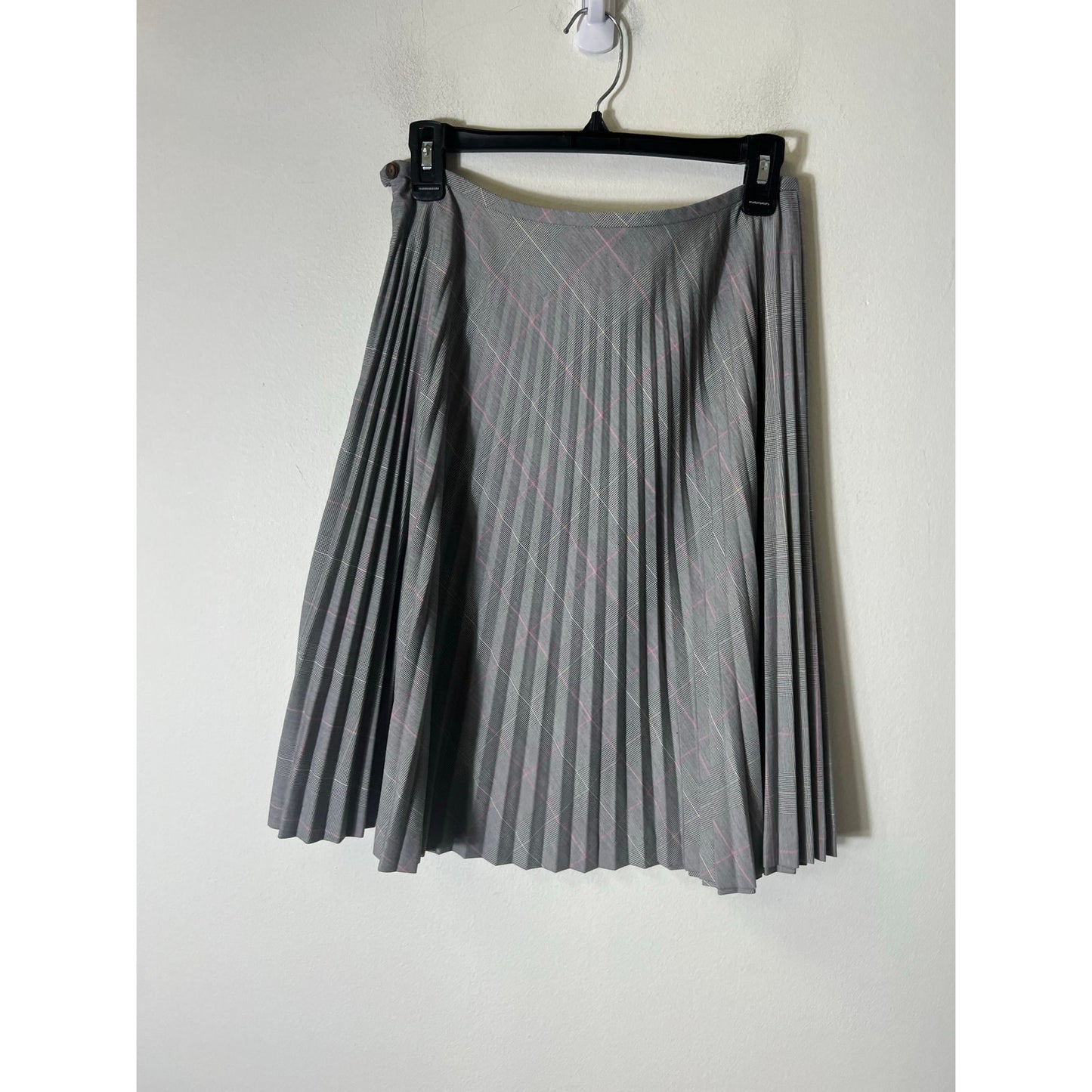 Trina Turk Mini Pleat Black and White Plaid Skirt Sz 2