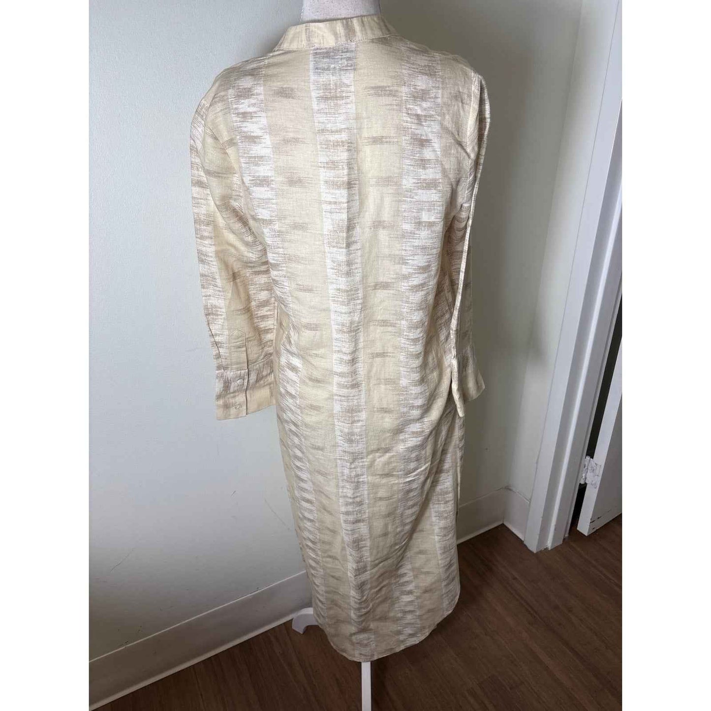 Tuckernuck Beige Long Sleeve Button Up Maxi Dress Sz S