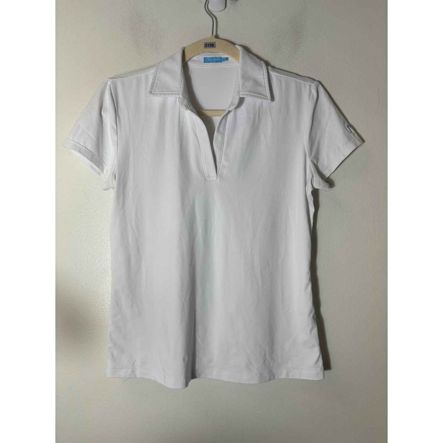 J. McLaughlin White Golf/Tenni Short Sleeve Pullover Shirt Sz XS