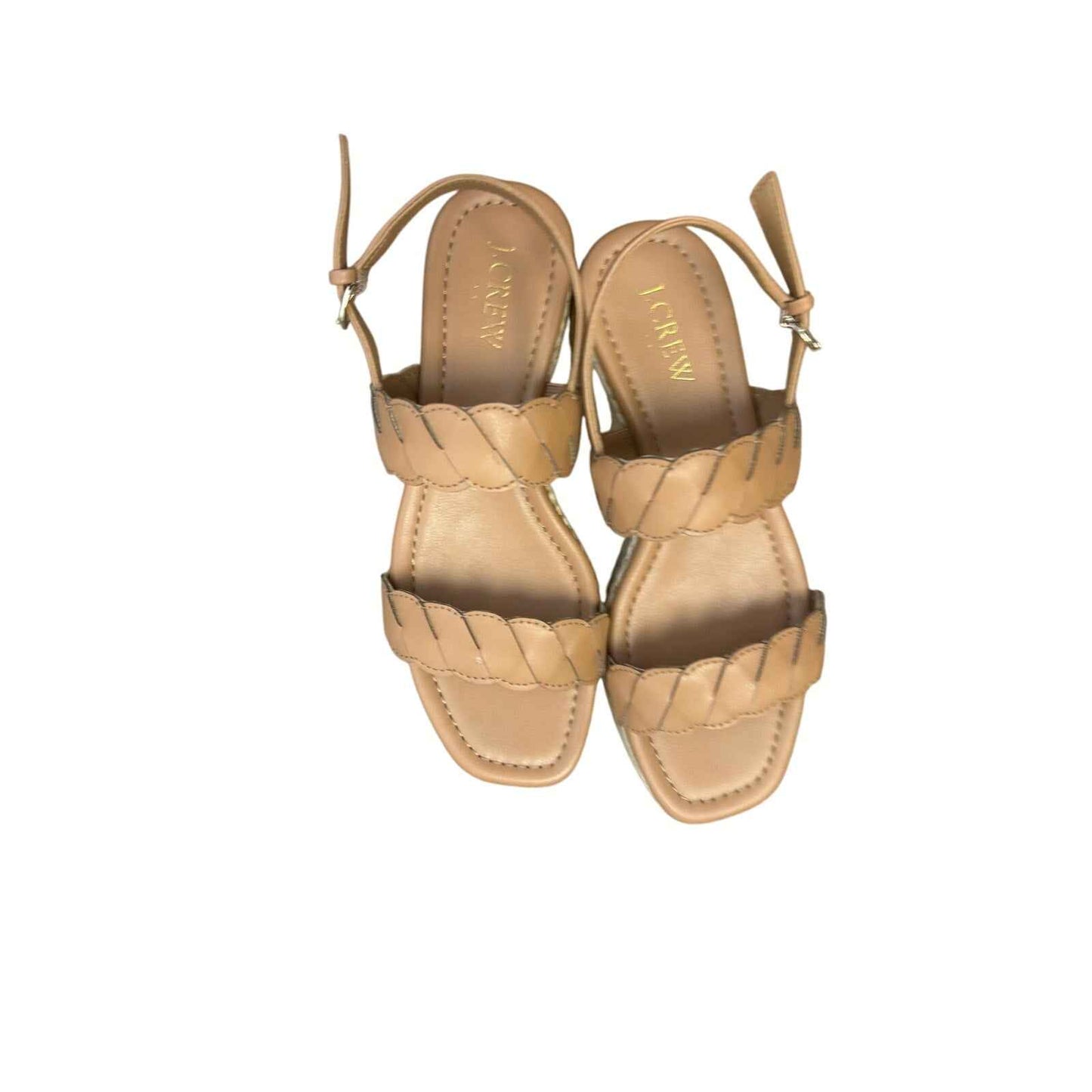 J. Crew Brown Leather Platform Sandal Sz 6