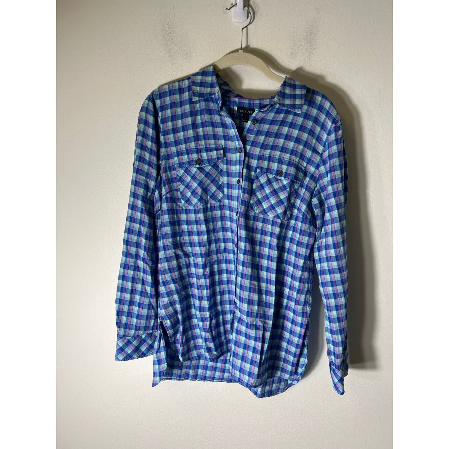 Bundle of 2 J. Crew and Talbots Long Sleeve Cotton Button Up Shirts Sz S