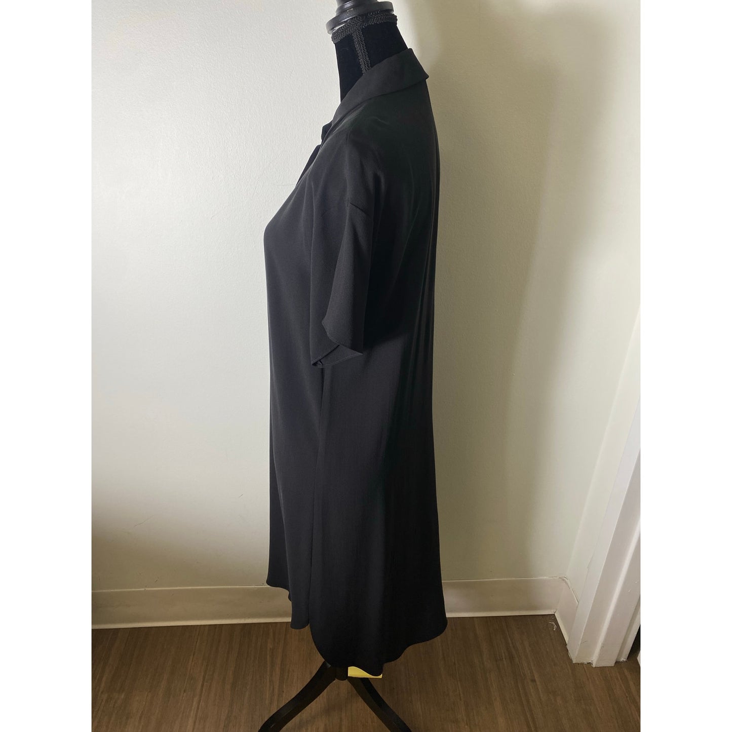 Eileen Fisher Flowy black Button Up Top Sz Petite Small