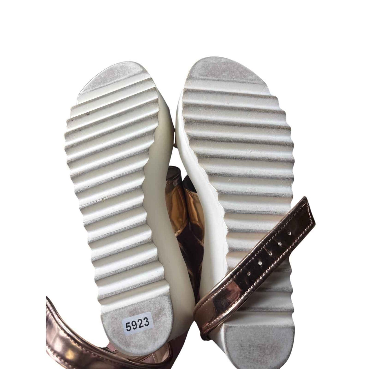 Steve Madden Metallic Copper Snorkell Platform Sandal Sz 7