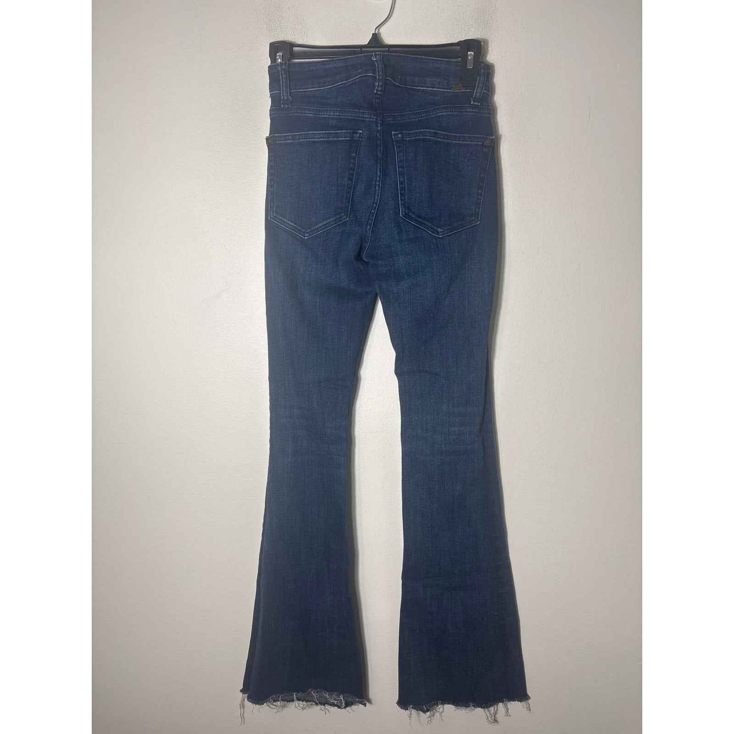 DL1961 Dark Blue Denim "Heather" Flare Leg High Rise Jeans Sz 24