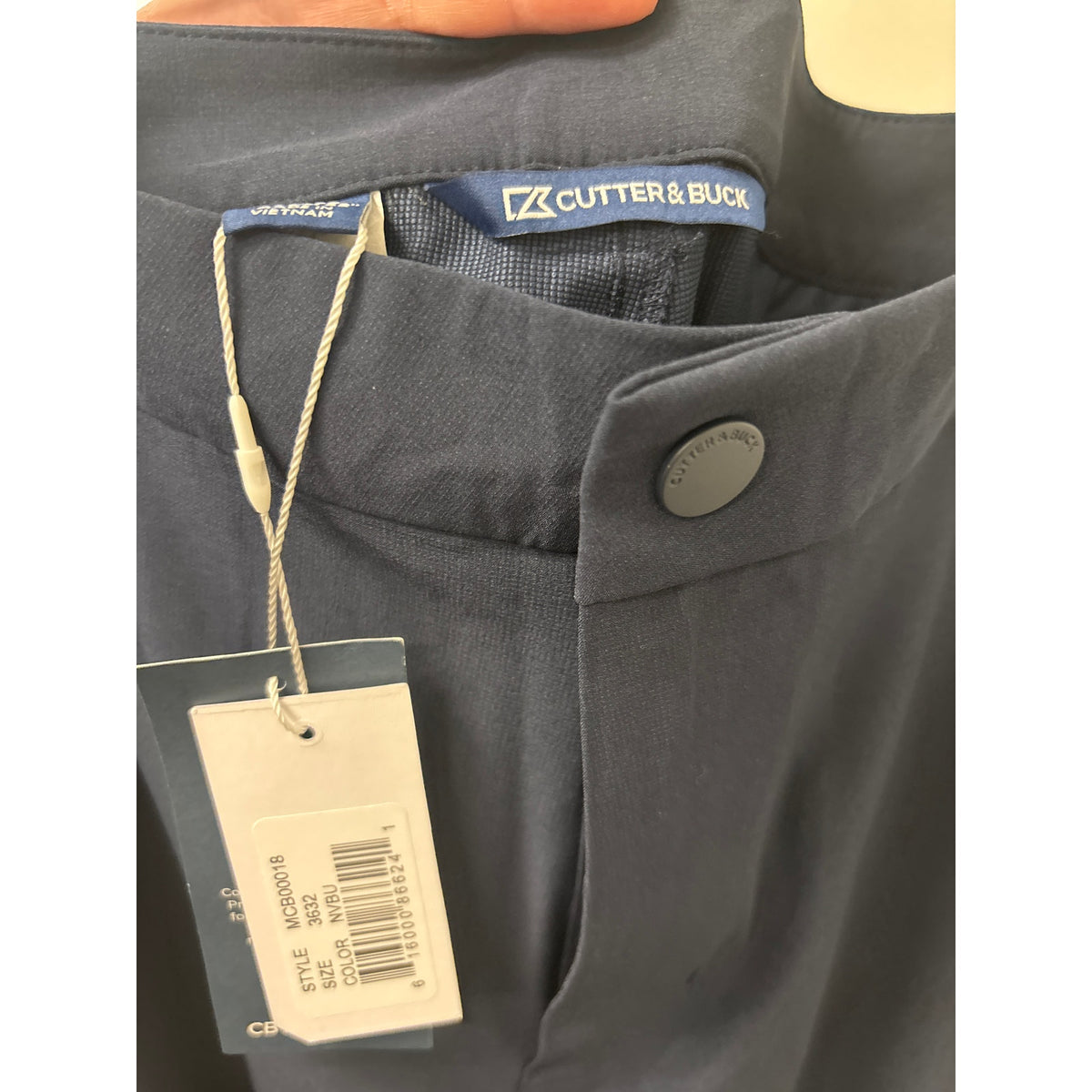 NWT Mens Cutter & Buck Navy Bainbridge Sport Technical Every Day Pant Sz 36/32