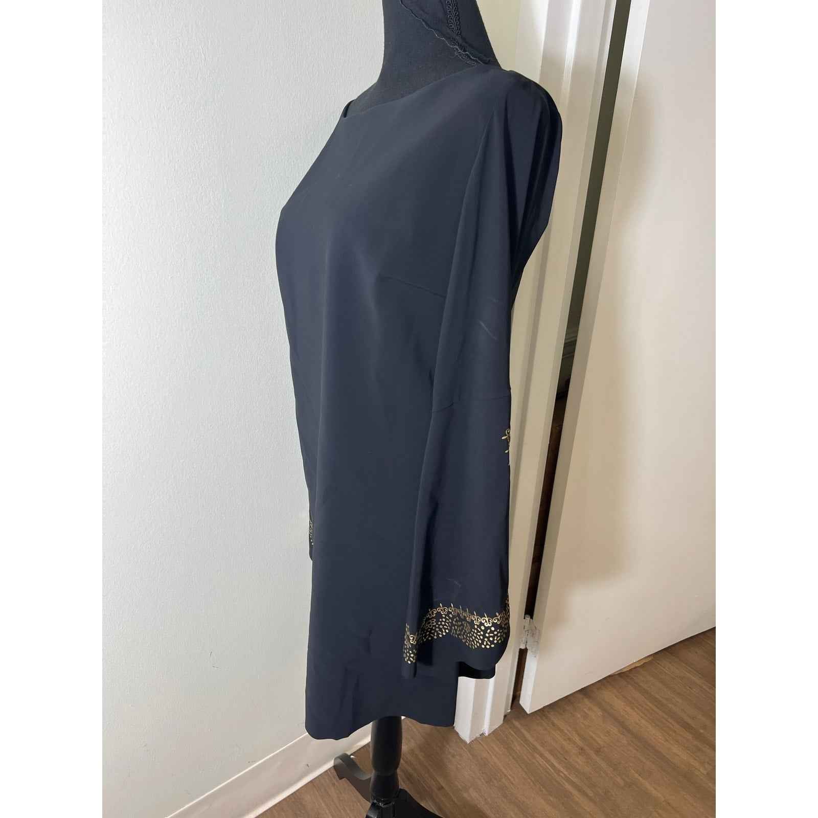 Chiara Boni Black Long Sleeve Mini Dress Sz