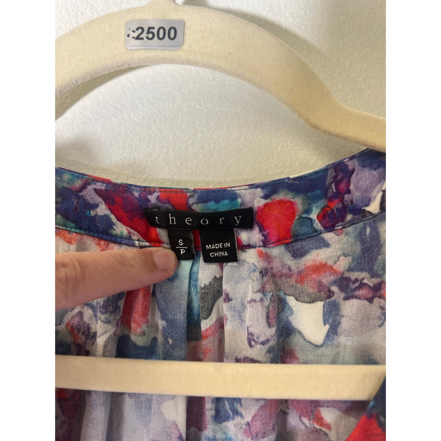 Theory Multicolor Floral Sleeveless Tank Top Sz S