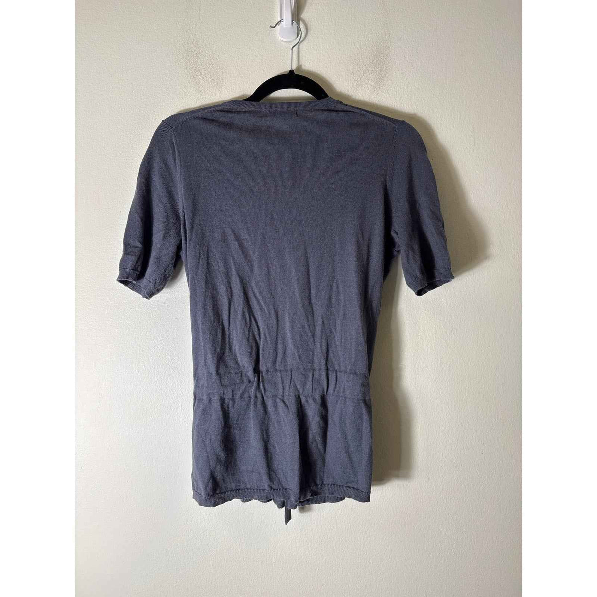 Gap Blue/Gray Lightweight Drawstring Waist Open Sweater Sz S