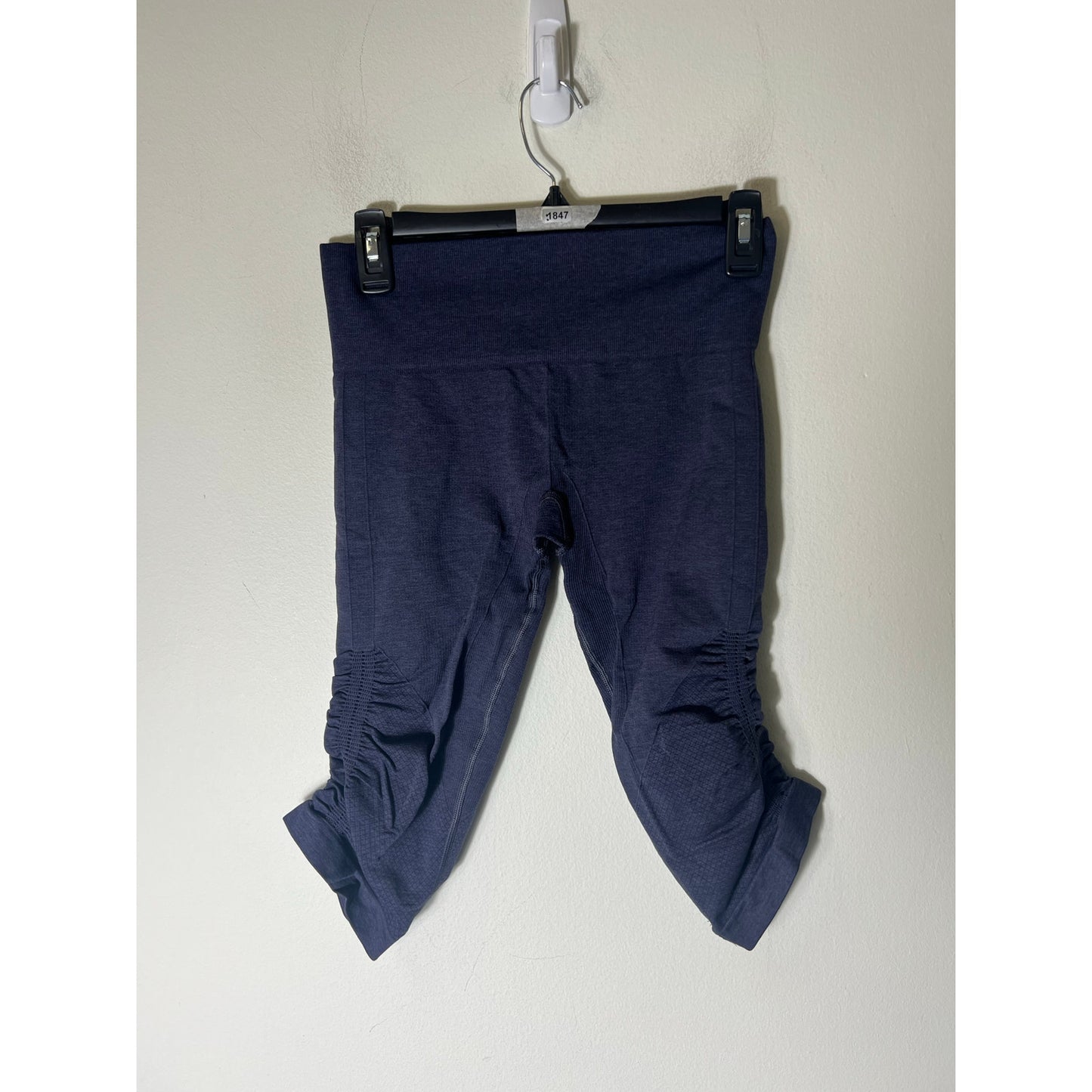 Lululemon Dark Purple Biker Shorts with scrunched Bottom Sz 6