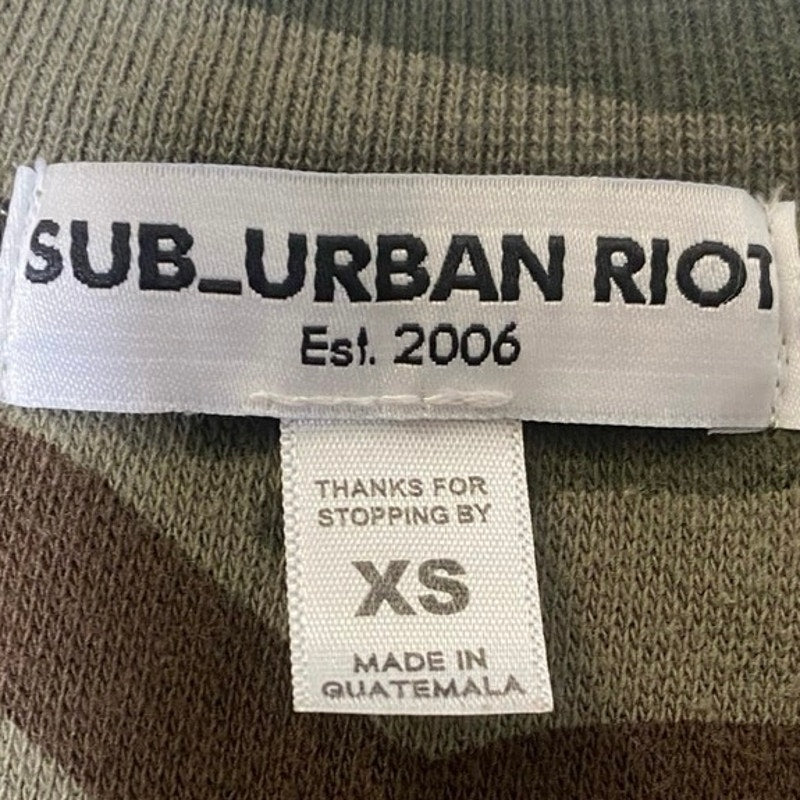 Sub_Urban Riot Green Camo Sweatshirt Sz XS