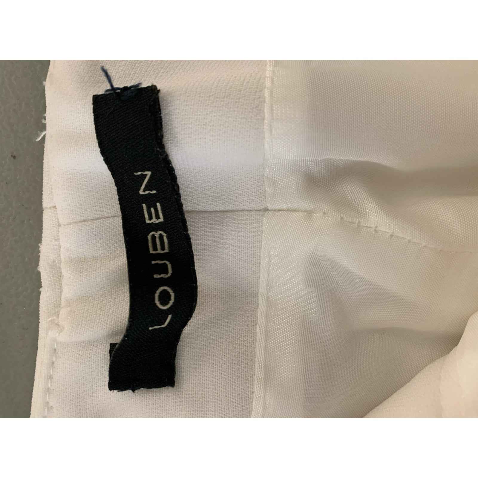 Louben White Straight Leg Dress Pants Sz 2P